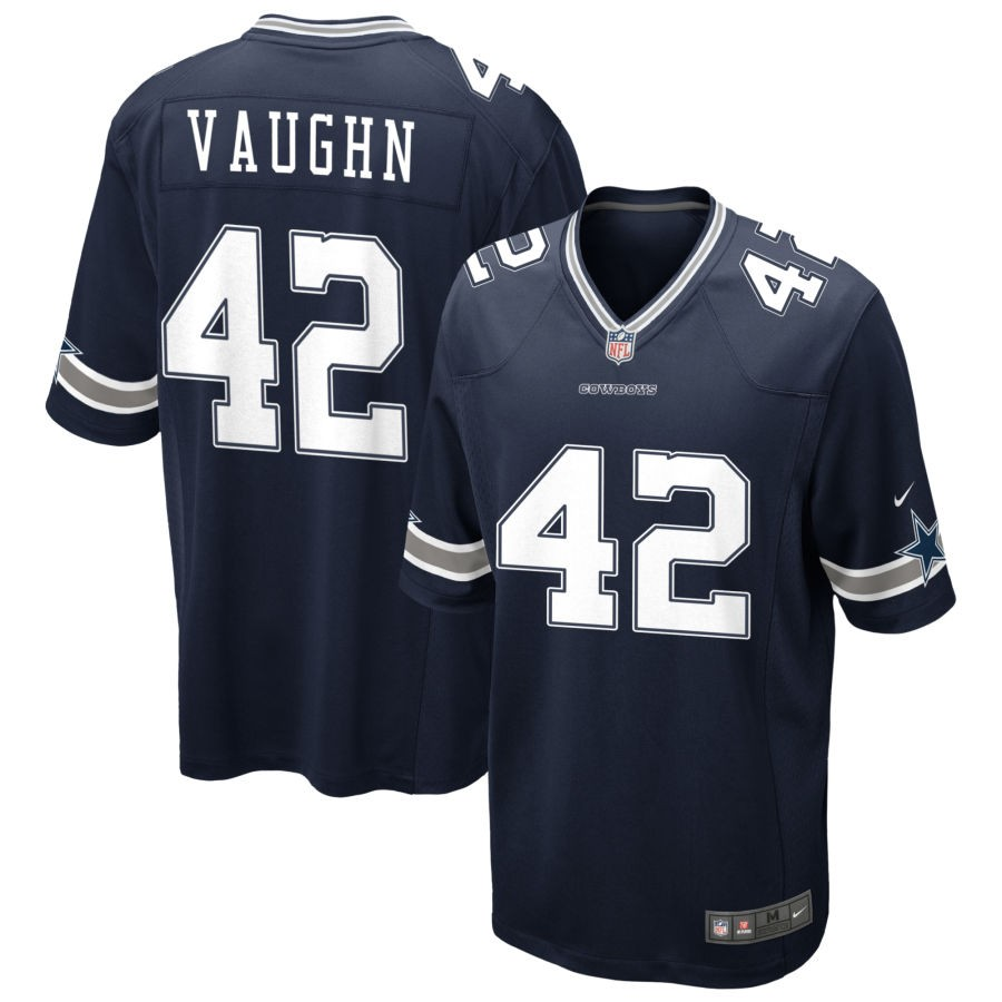 Men's Dallas Cowboys #42 Deuce Vaughn Navy Stitched Football Game Jersey Men's Dallas Cowboys #42 Deuce Vaughn Navy Stitched Football Game Jersey